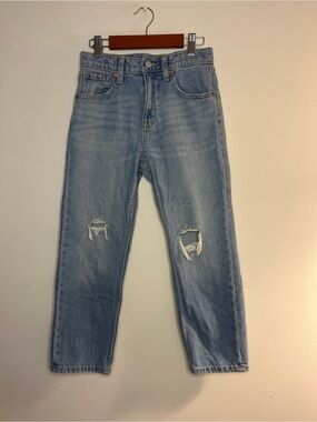 Old Navy Light Blue Straight-Leg Distressed Men’s Jeans